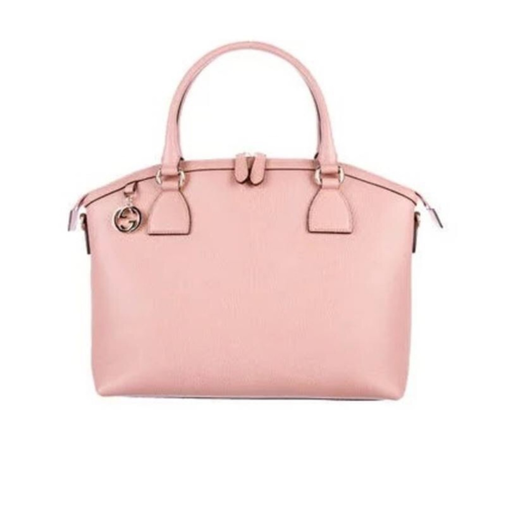 Authentic Gucci Pink GG Charm Large Dome Handbag